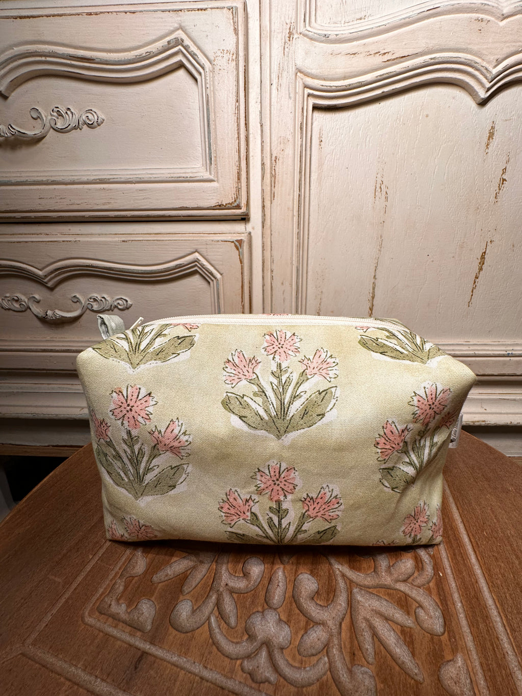 “Boho Wildflower Pink/Green” Quilted Tote