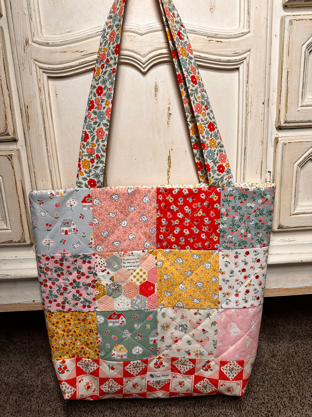 “Farmhouse Fun” Quilted Tote/Diaper Bag