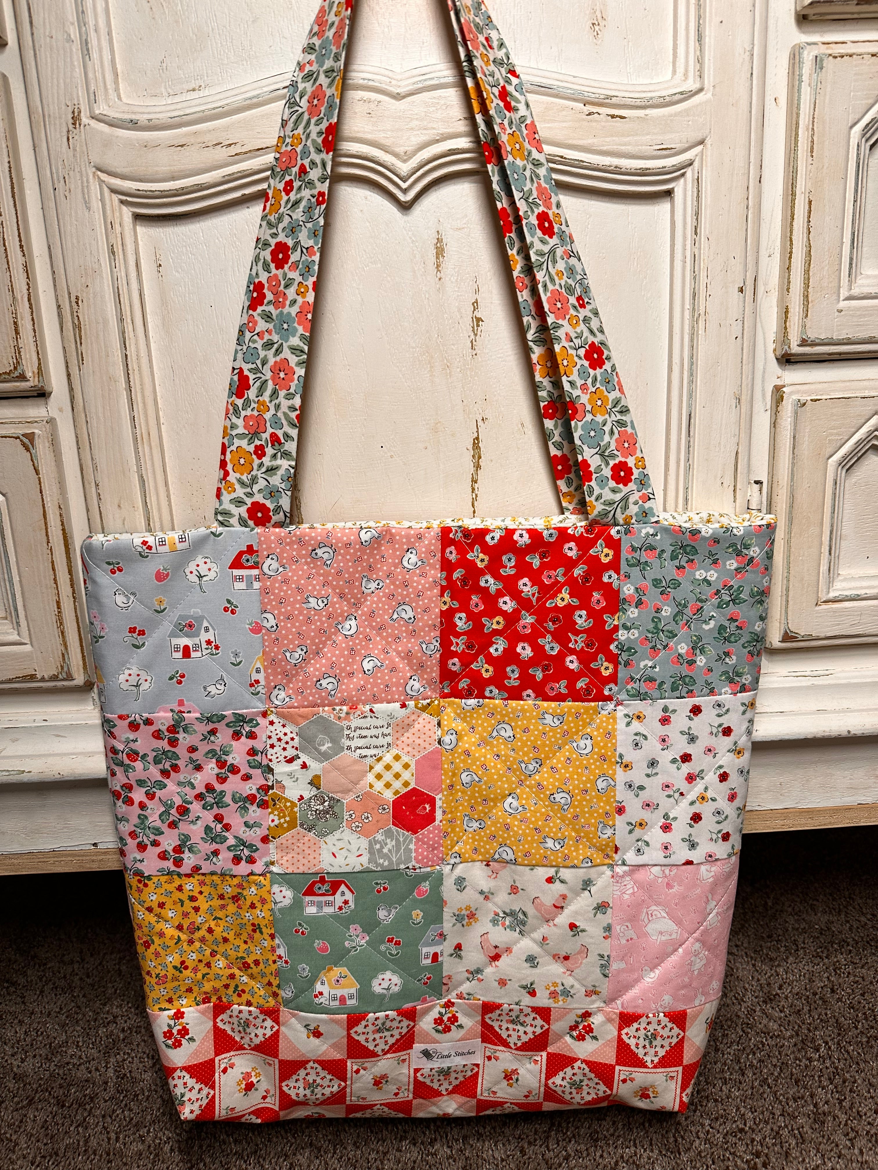 “Farmhouse Fun” Quilted Tote/Diaper Bag