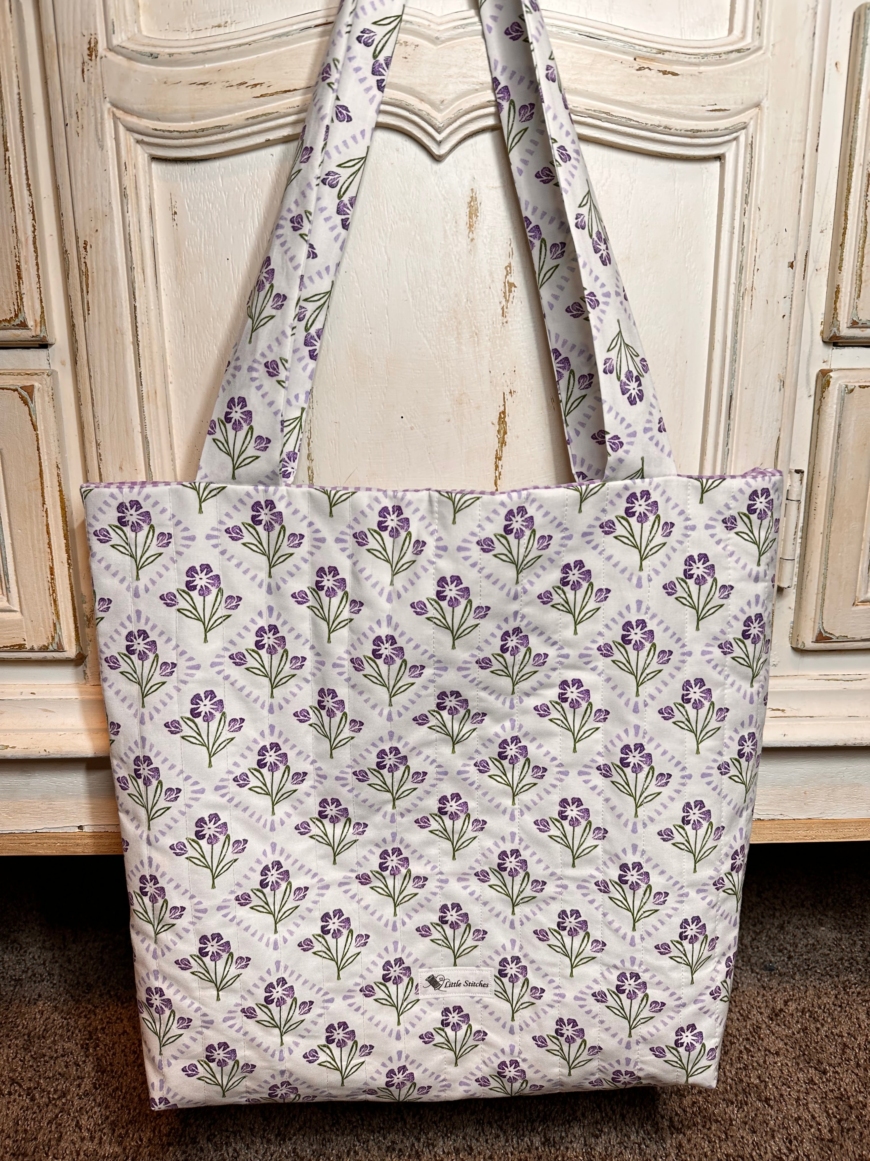 “Purple Orchid” Quilted Tote