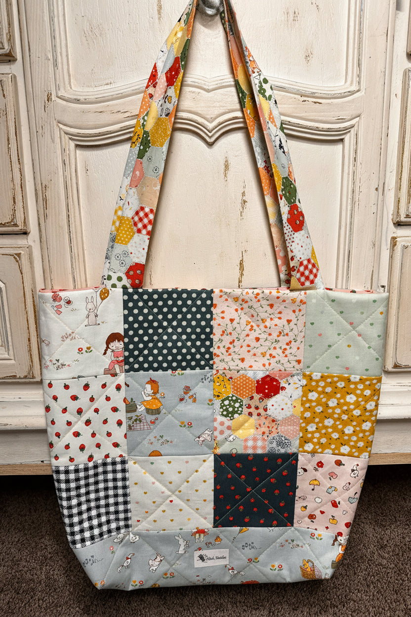 “Serendipity” Quilted Tote/Diaper Bag