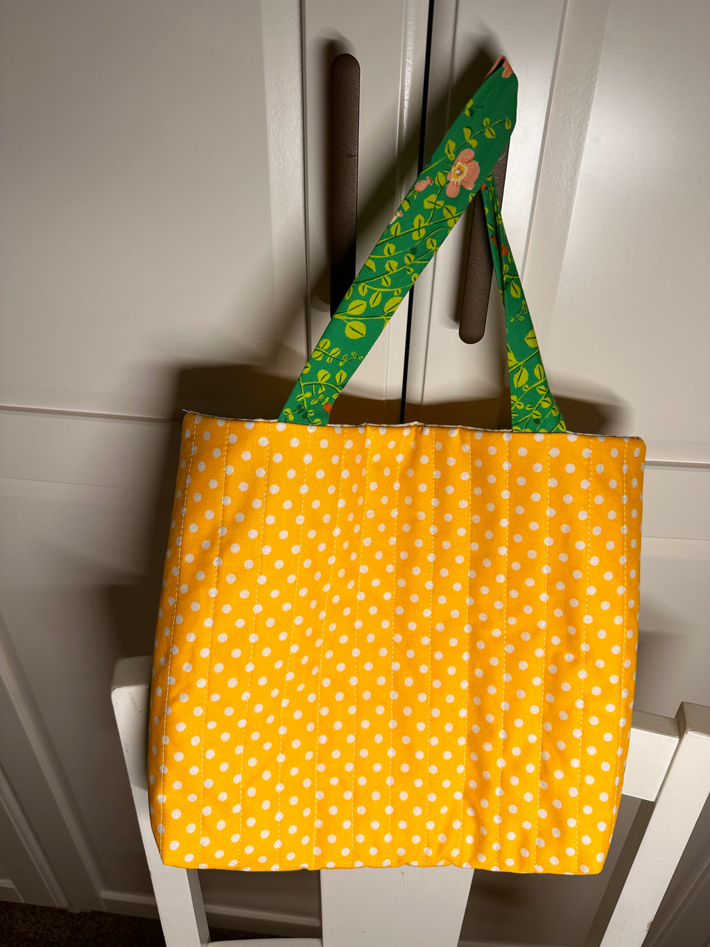 “Children’s Green/Yellow Bees” Quilted Tote