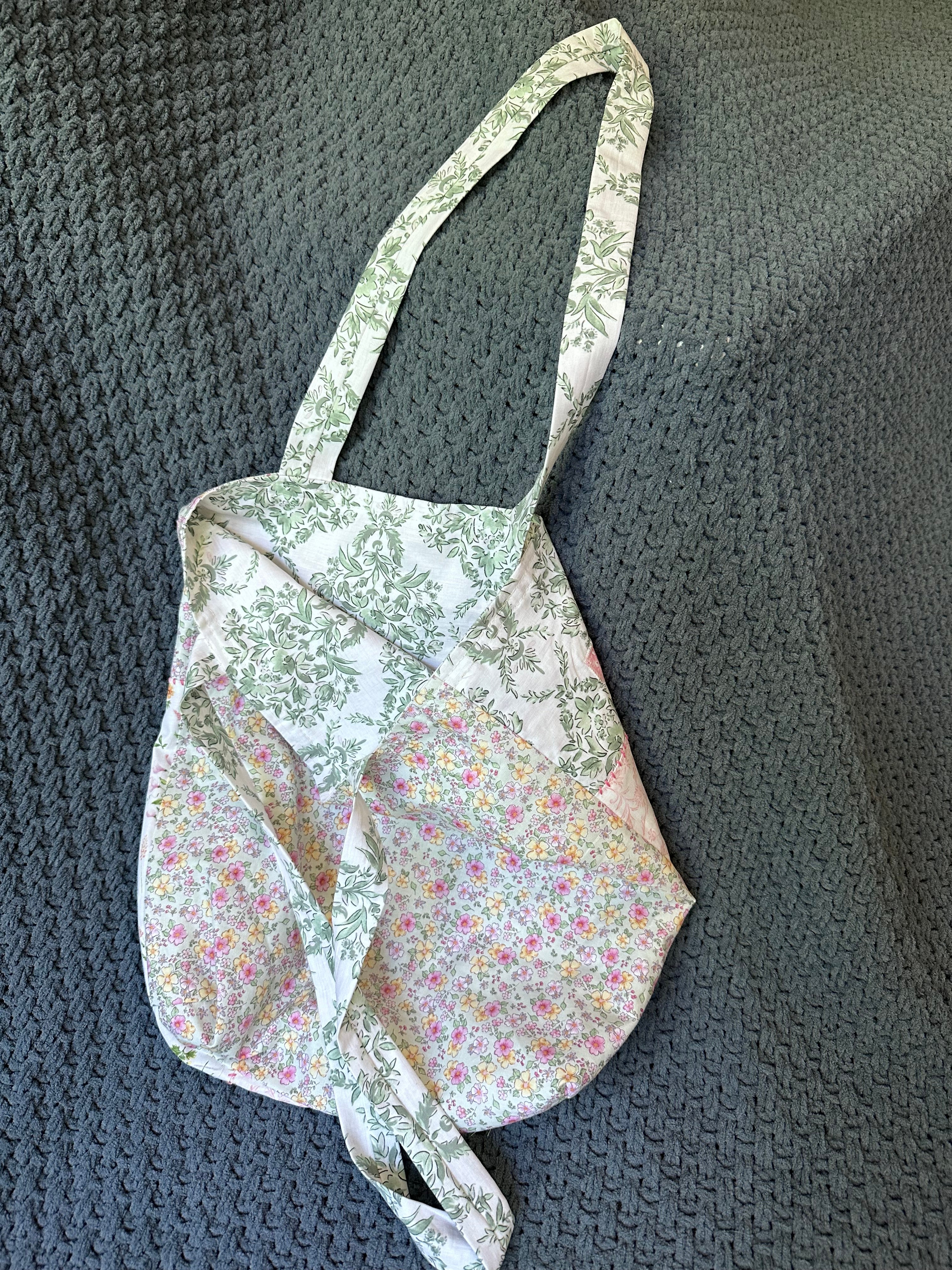 “Pink Hydrangea” Embroidered Tote