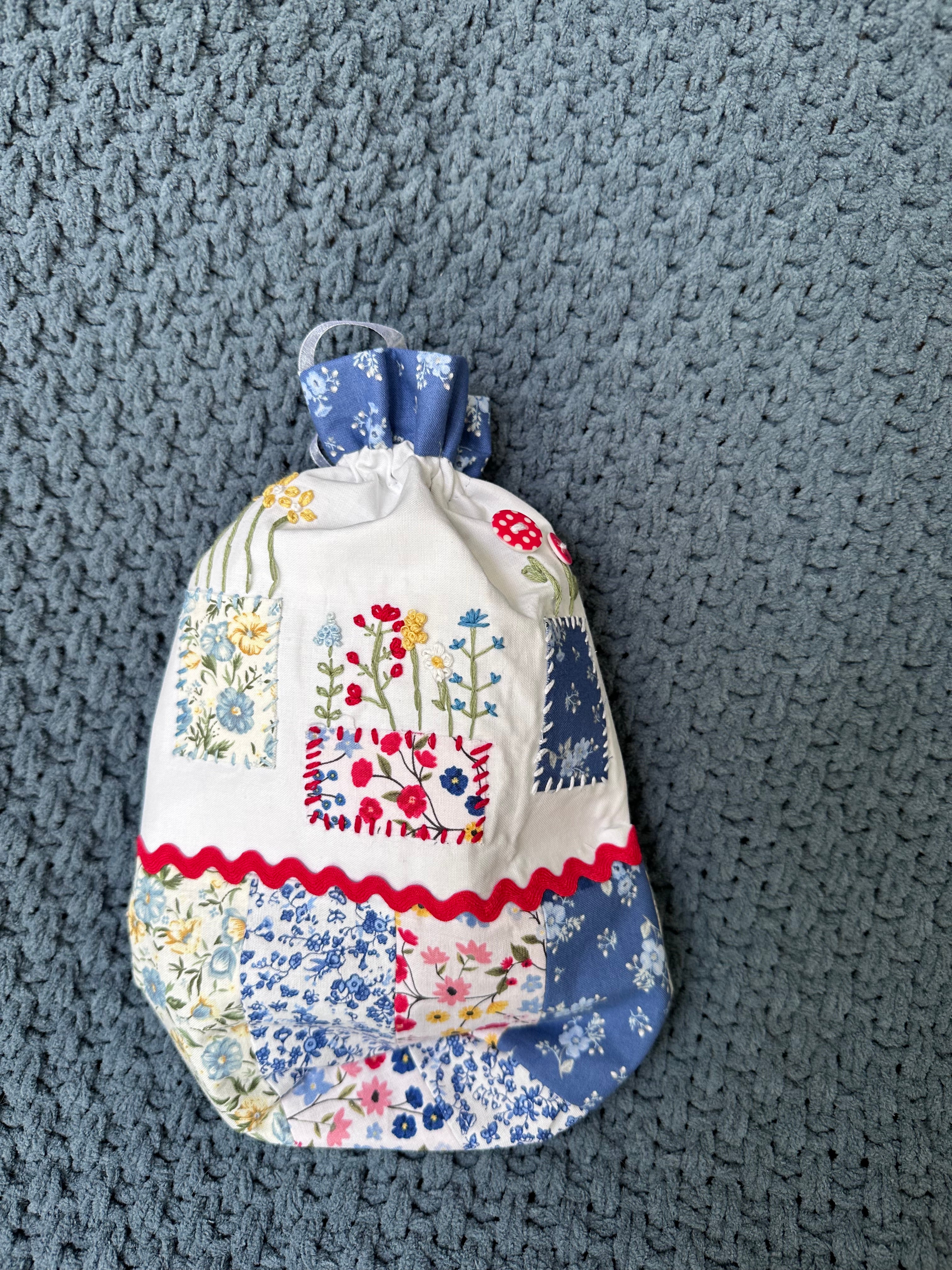 “Red White and Blue” Embroidered Knapsack