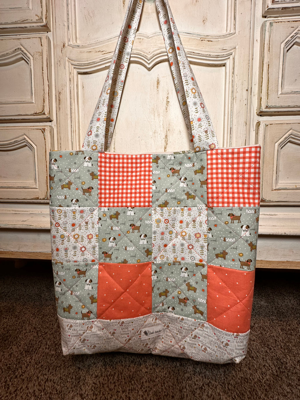 “Puppy” Quilted Tote