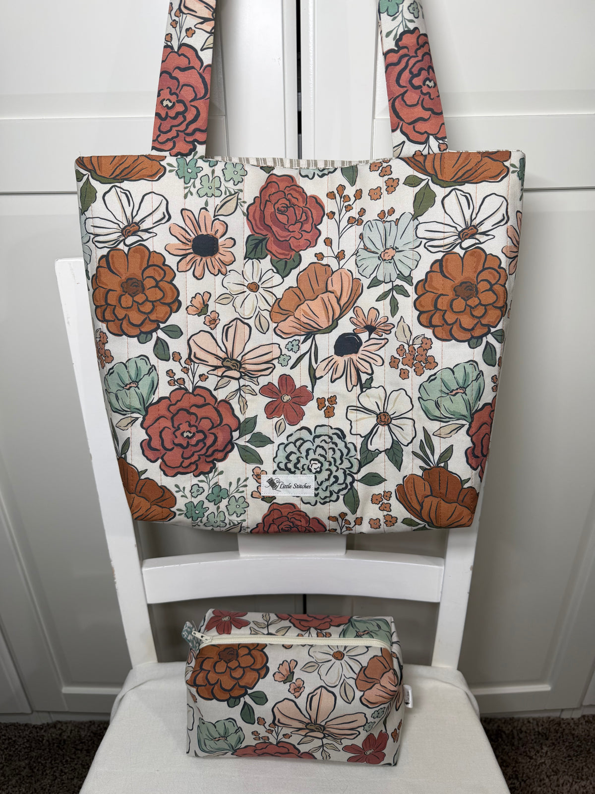 “Floral Cowgirl” Cosmetic Bag