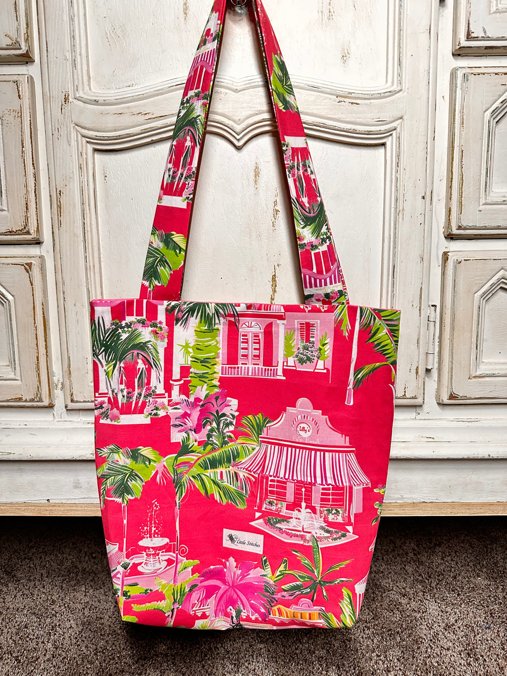 “Pink Watercolor” Basic Tote