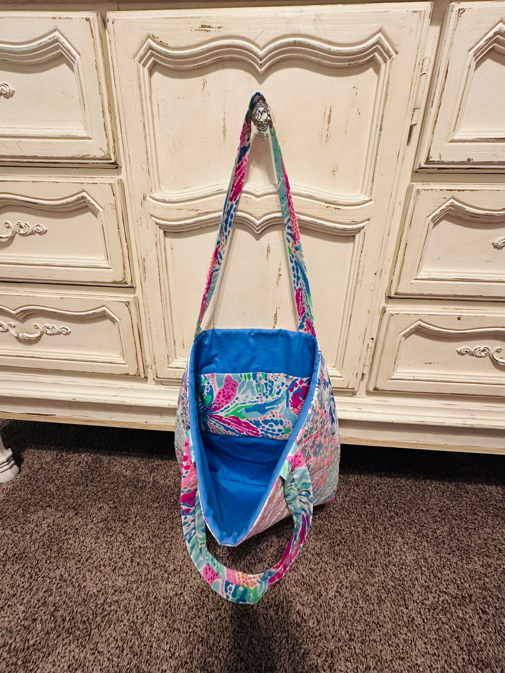 “Blue Lagoon” Quilted Tote