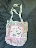 “Pink Hydrangea” Embroidered Tote