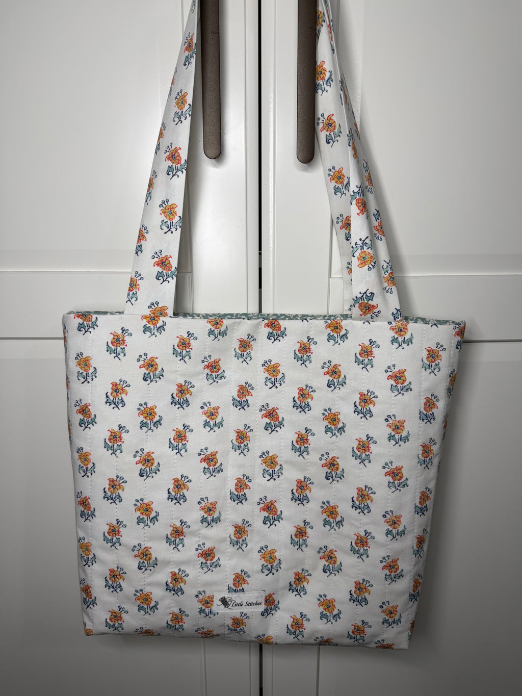 “Gold Mini Tulip” Quilted Midi Tote