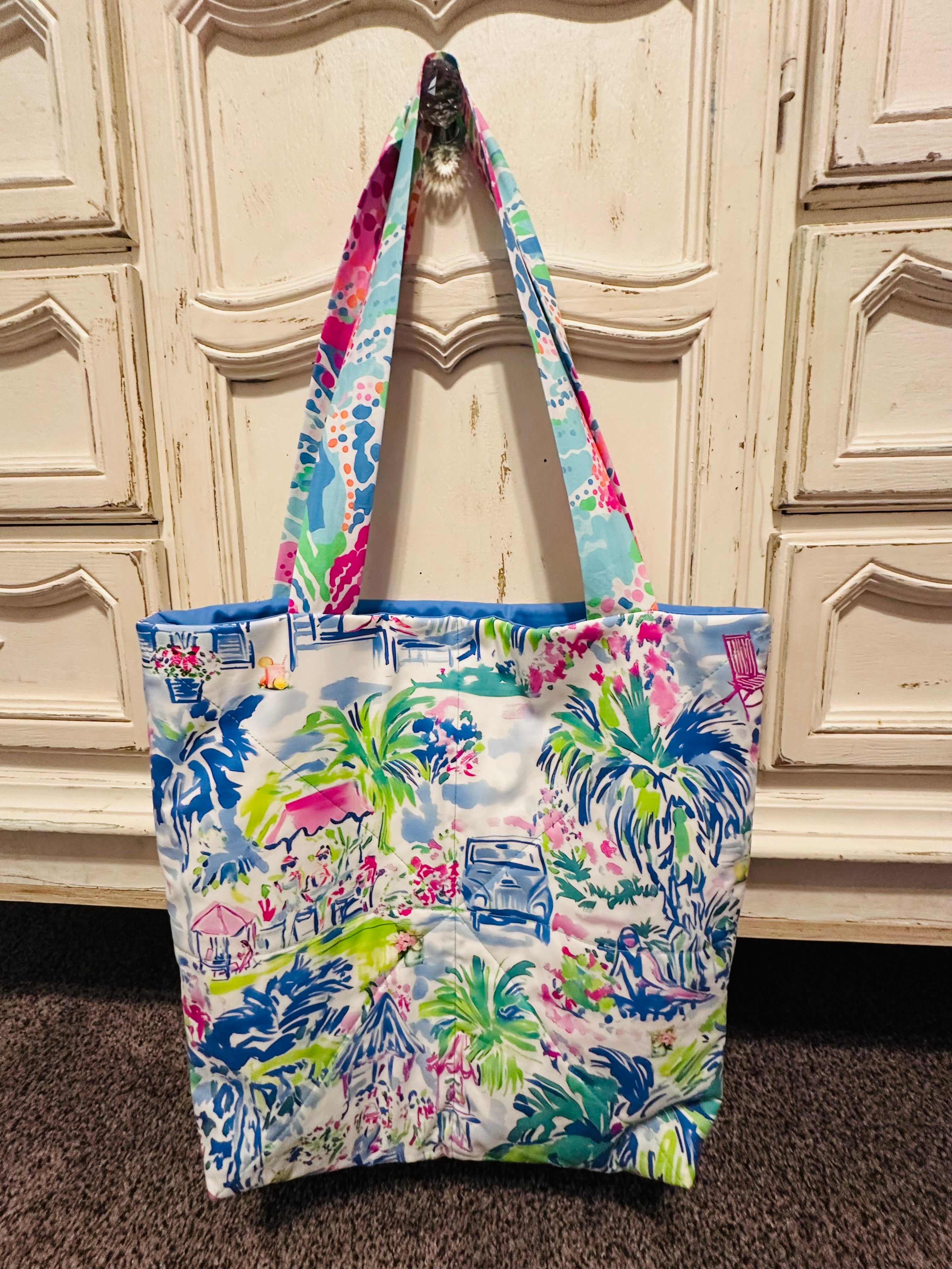 “Blue Lagoon” Quilted Tote