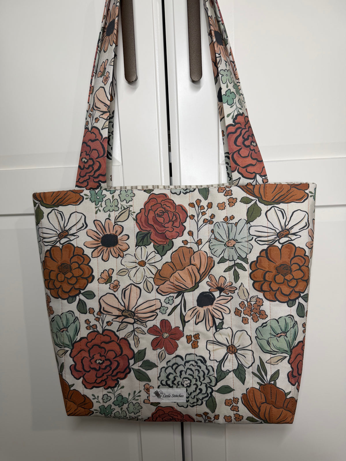 “Floral Cowgirl” Quilted Midi Tote
