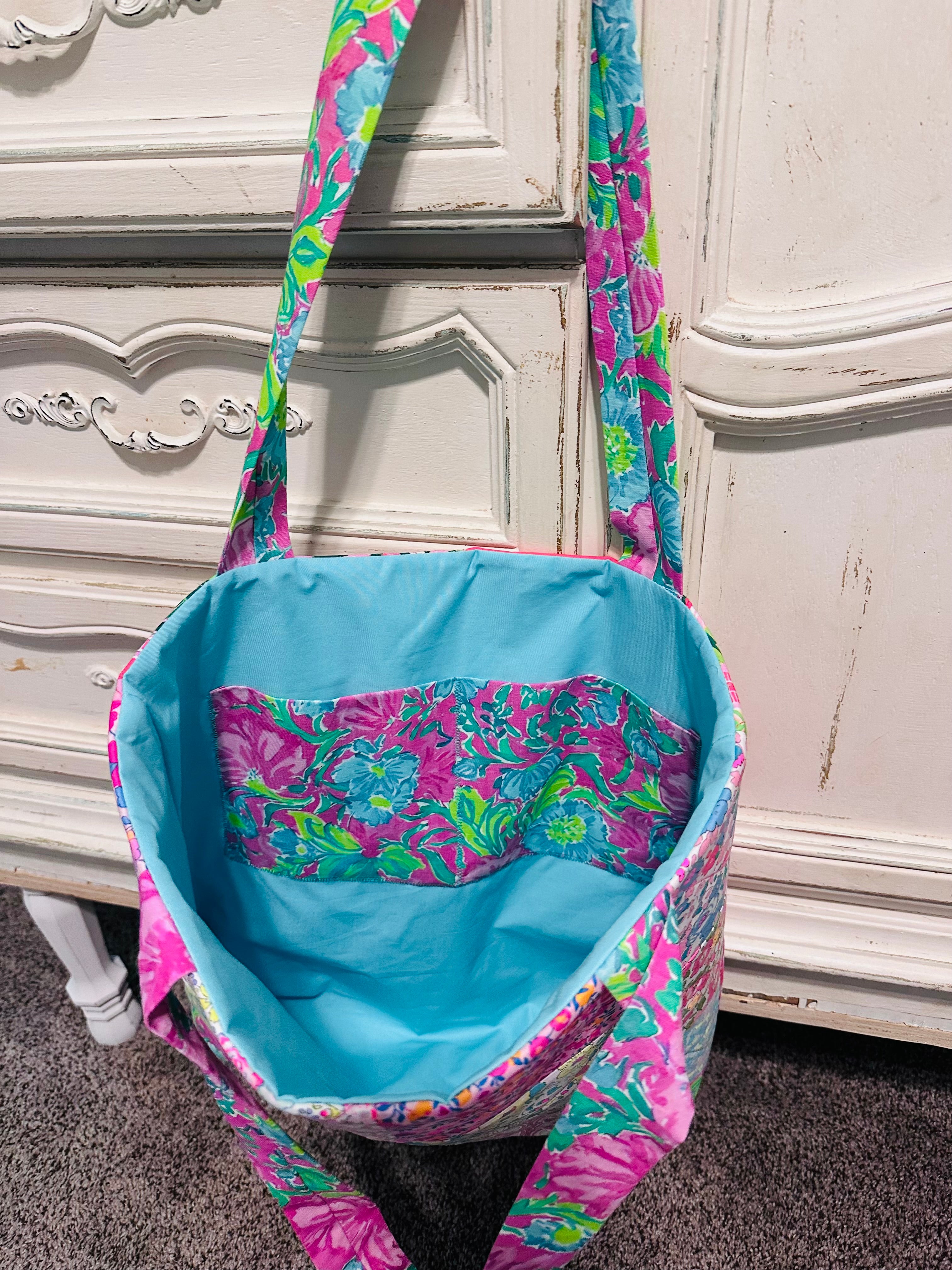 “Palm Beach Ice Cream Shop” Quilted Tote
